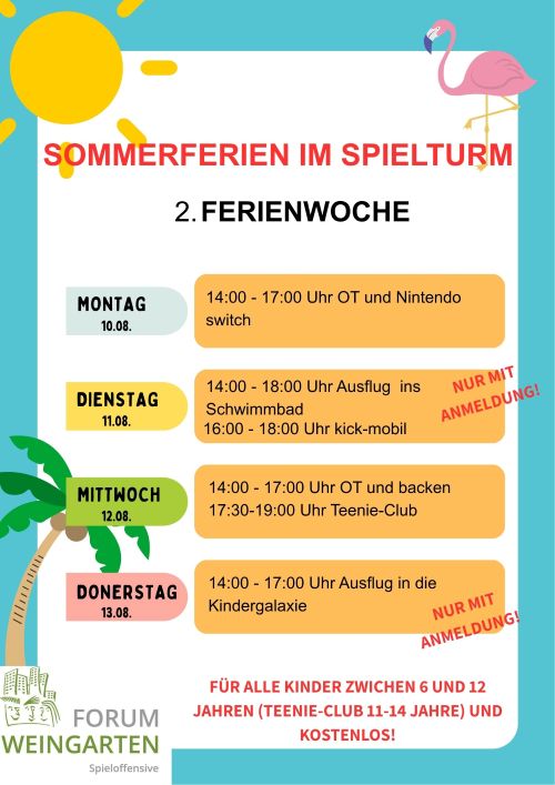 Sommerferien 2. Woche 2026